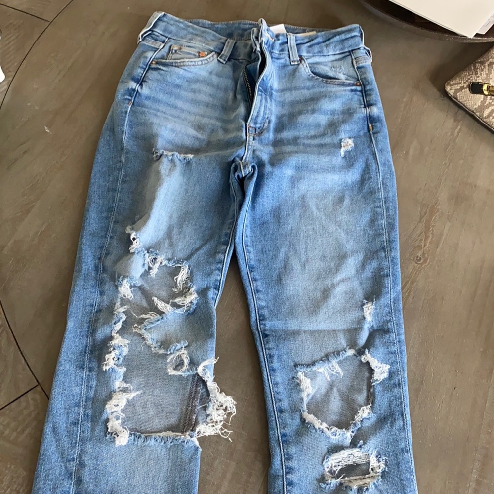 Distressed Skinny Denim Jeans